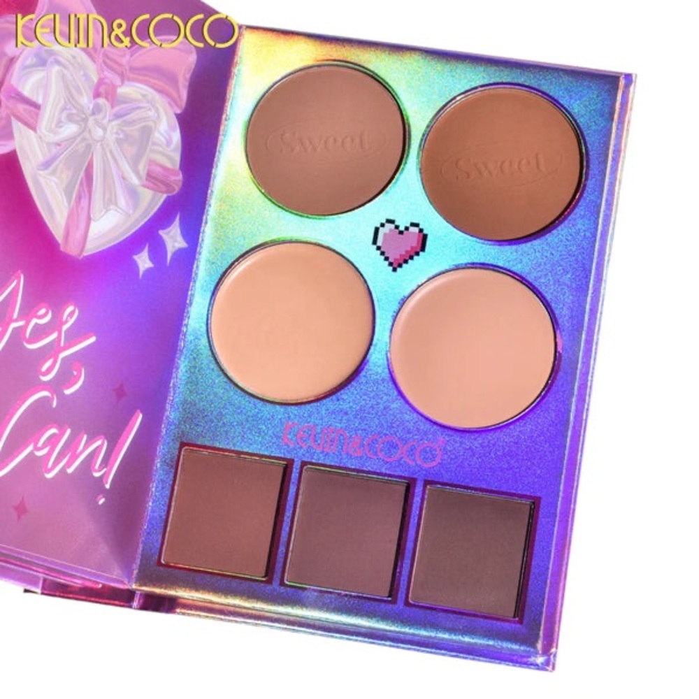 NEW Kevin & Coco 67 Color Face Palette | Hearts Eyeshadow Blush Highlighter - Picture 3 of 9